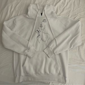 Fine-Line Embroidery Hoodie